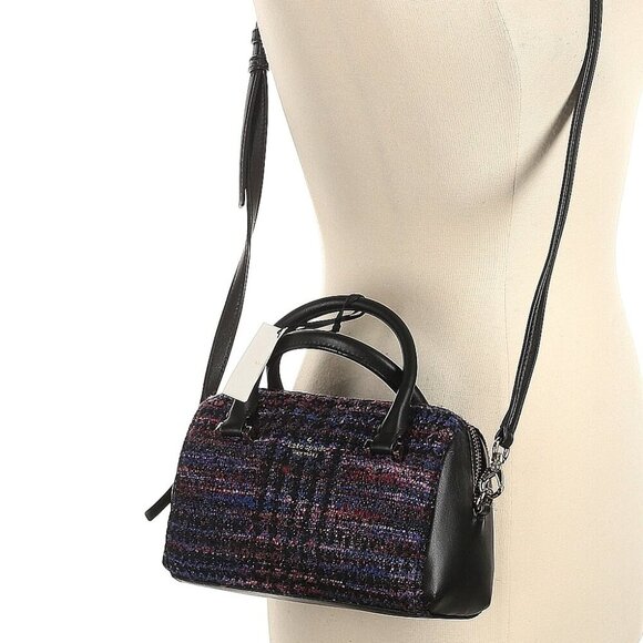 Kate Spade New York Purple Italian Autumn Tweed Emerson Place Lane Boston Bag - Picture 1 of 13